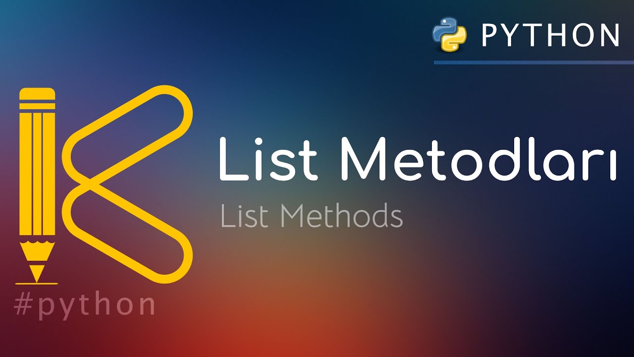 Python List Metodları | siyahı metodları | List Methods in Python #kody_az