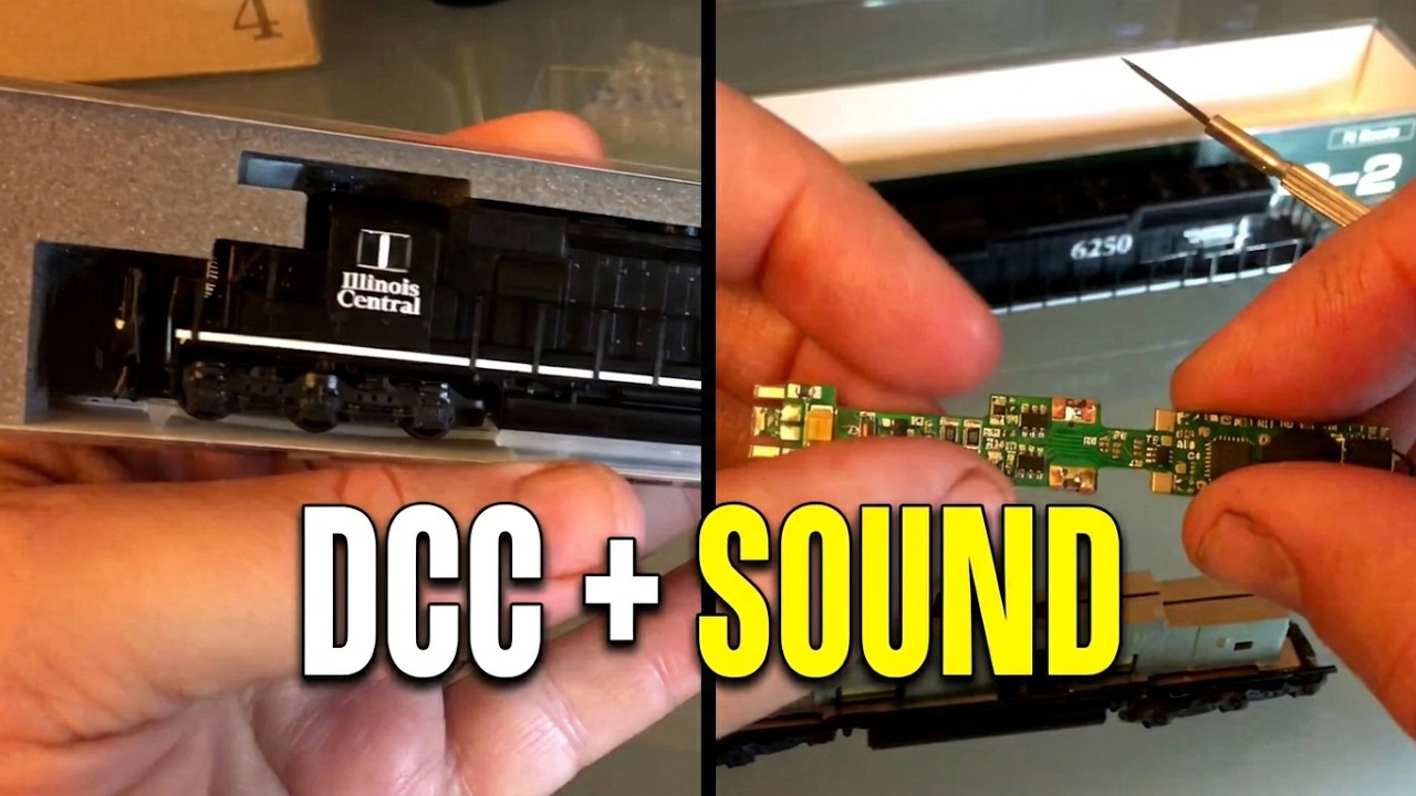 Конвертация Kato SD40-2 в DCC и звук в масштабе N.