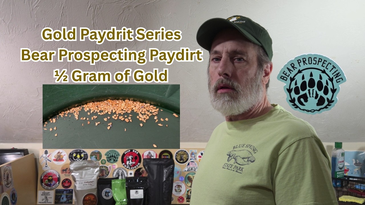 Gold Paydirt Series - Bear Prospecting Paydirt & Removing Magnetics.