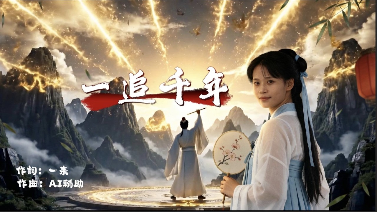 一追千年，讓流浪止於妳的眉間。穿越千年的絕美詩詞，在ai輔助作曲下，激盪出動人的樂章。