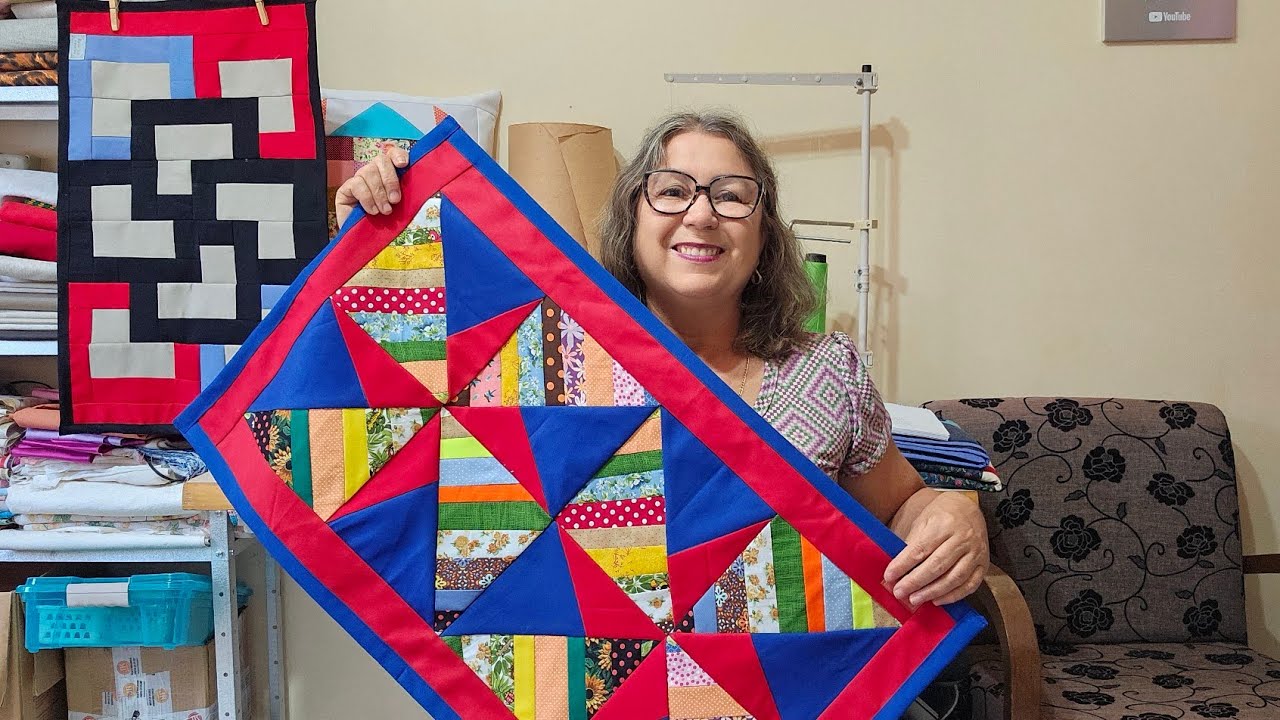 COSTURA CRIATIVA: COM SOBRAS DE RETALHOS FIZ ESTE BELÍSSIMO TAPETE 🧵 