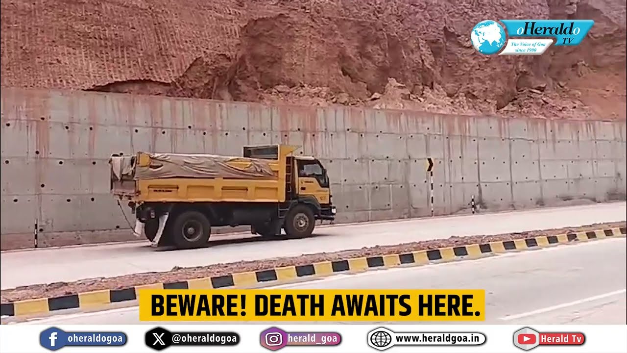 NH 66 Naibag - Pernem Area: Landslide Fears and Risk of Loss of Life