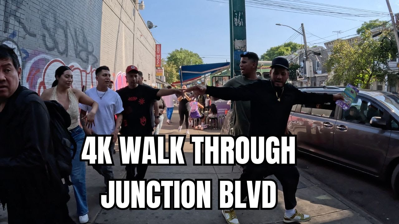4k virtual walk on Roosevelt, Junction blvd Queens. 📸 #4k #train #explore #exploreny #photography 