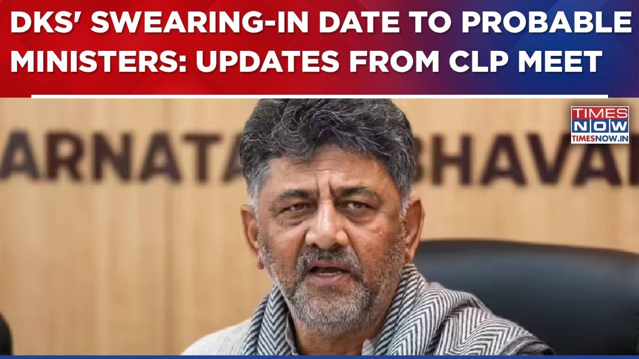 DK Shivakumar Arrives For CLP Meet; Scoop On Swearing-In Ceremony Date; Probable Ministers & More