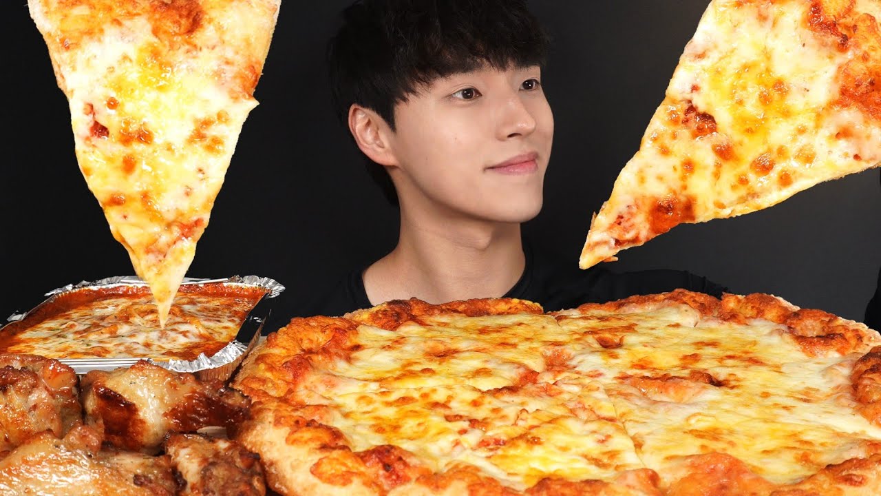 치즈 피자, 치즈 오븐 스파게티, 윙봉 먹방 CHEESE PIZZA & CHEESE PASTA & CHICKEN WINGS MUKBANG ASMR EATING SOUNDS