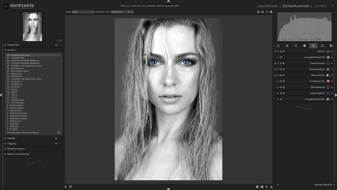 Darktable 2.5.0 – Bereiche einfärben