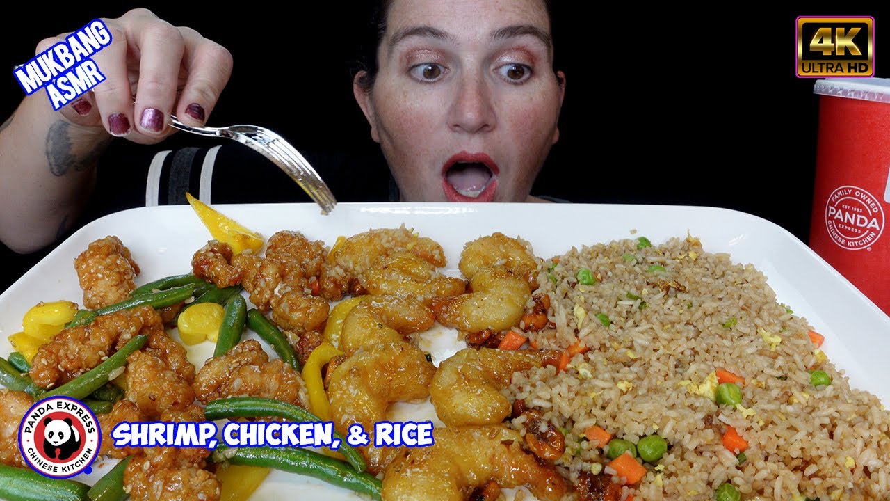 ASMR | PANDA EXPRESS | SHRIMP, CHICKEN, & FRIED RICE | MUKBANG Eating Sounds