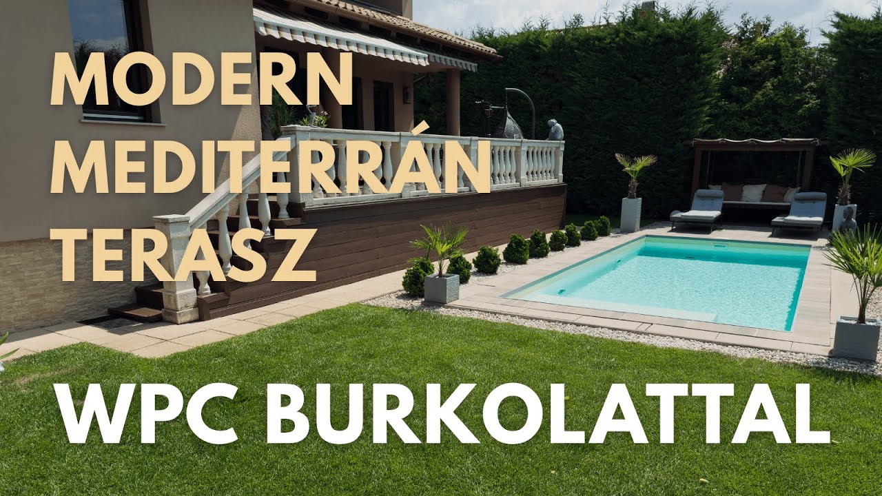Modern mediterrán terasz WPC burkolattal - Woody terasz és falburkolat bemutató | Otthon Neked