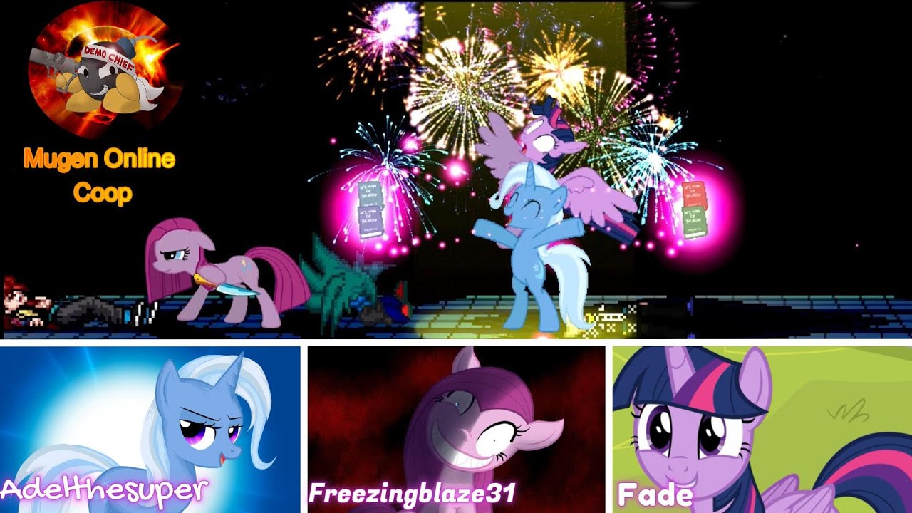 💣Mugen Online Coop:  My Little Pony's !!!! #mugenjus  (Downloads)😁