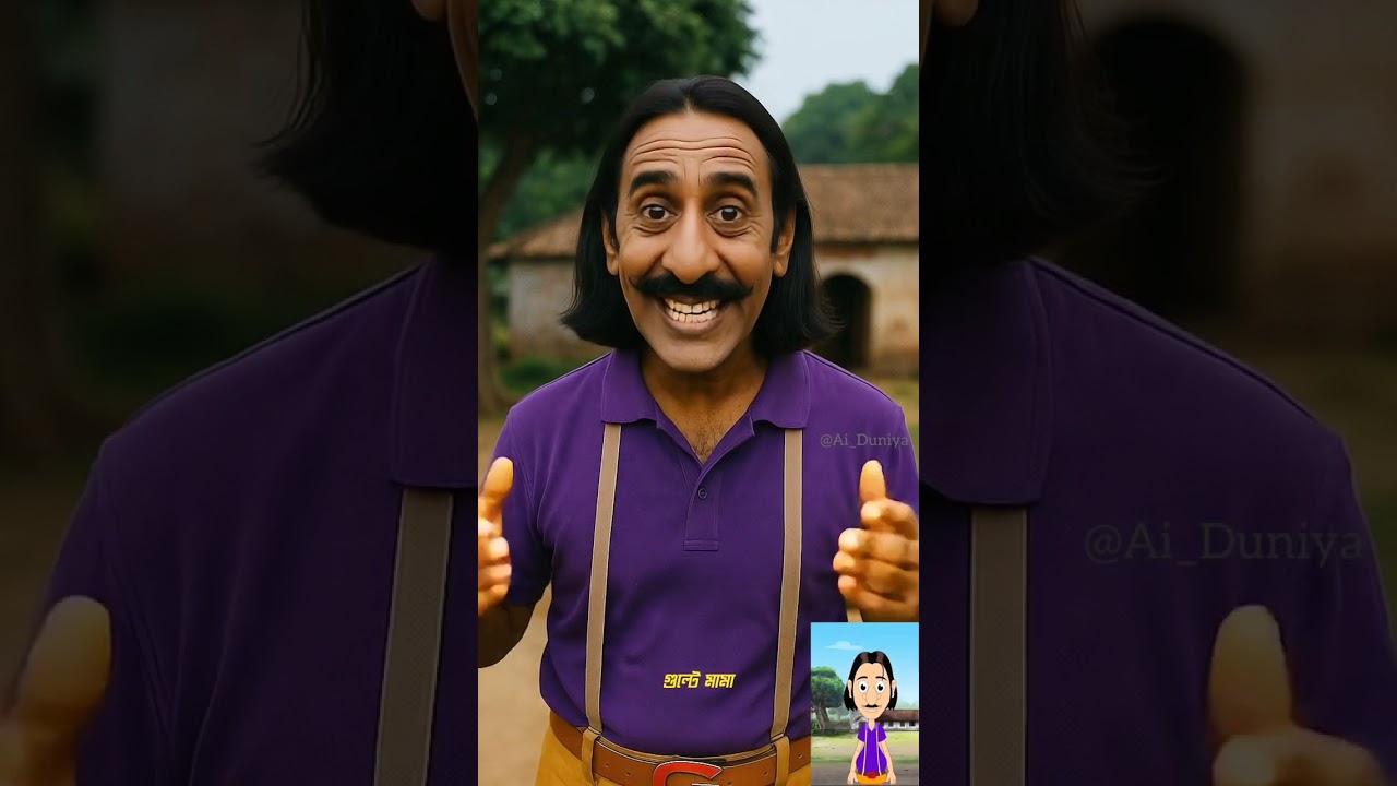 Chhota Bheem and Gulte Mama Cartoon Character In Real Life. #chhotabheem #gultemama #cartoon #viral 