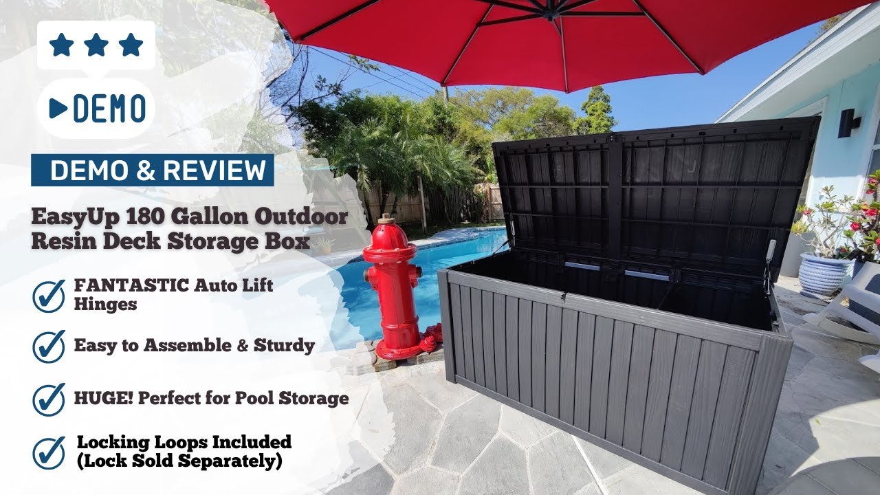 Assembly & Review - EasyUp 180 Gallon Pool/Deck Storage Box