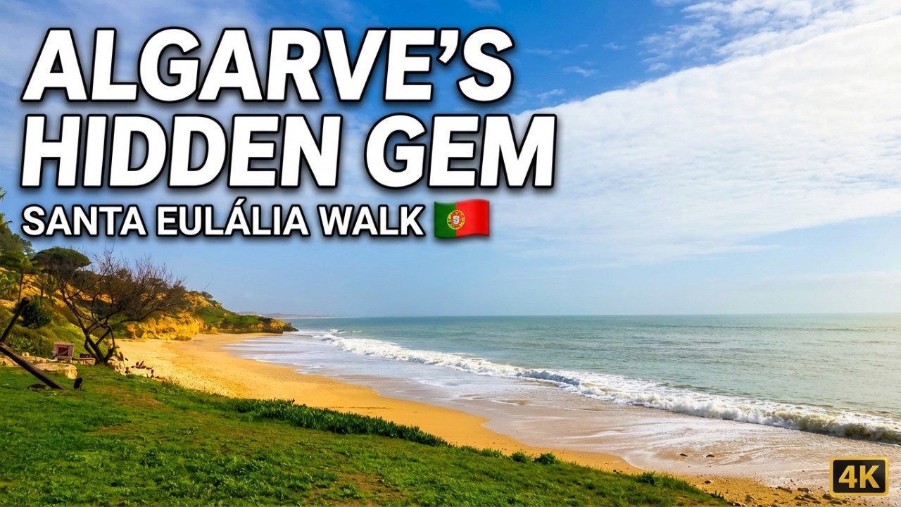 Santa Eulália Beach Walk 🇵🇹 Portugal's Winter Secret in 4K