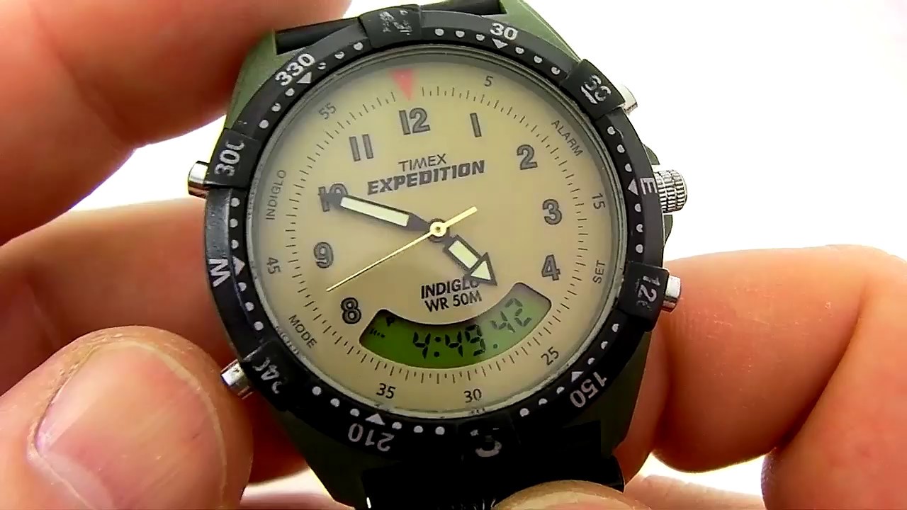 Vintage Timex Indiglo Expedition Alarm Demo