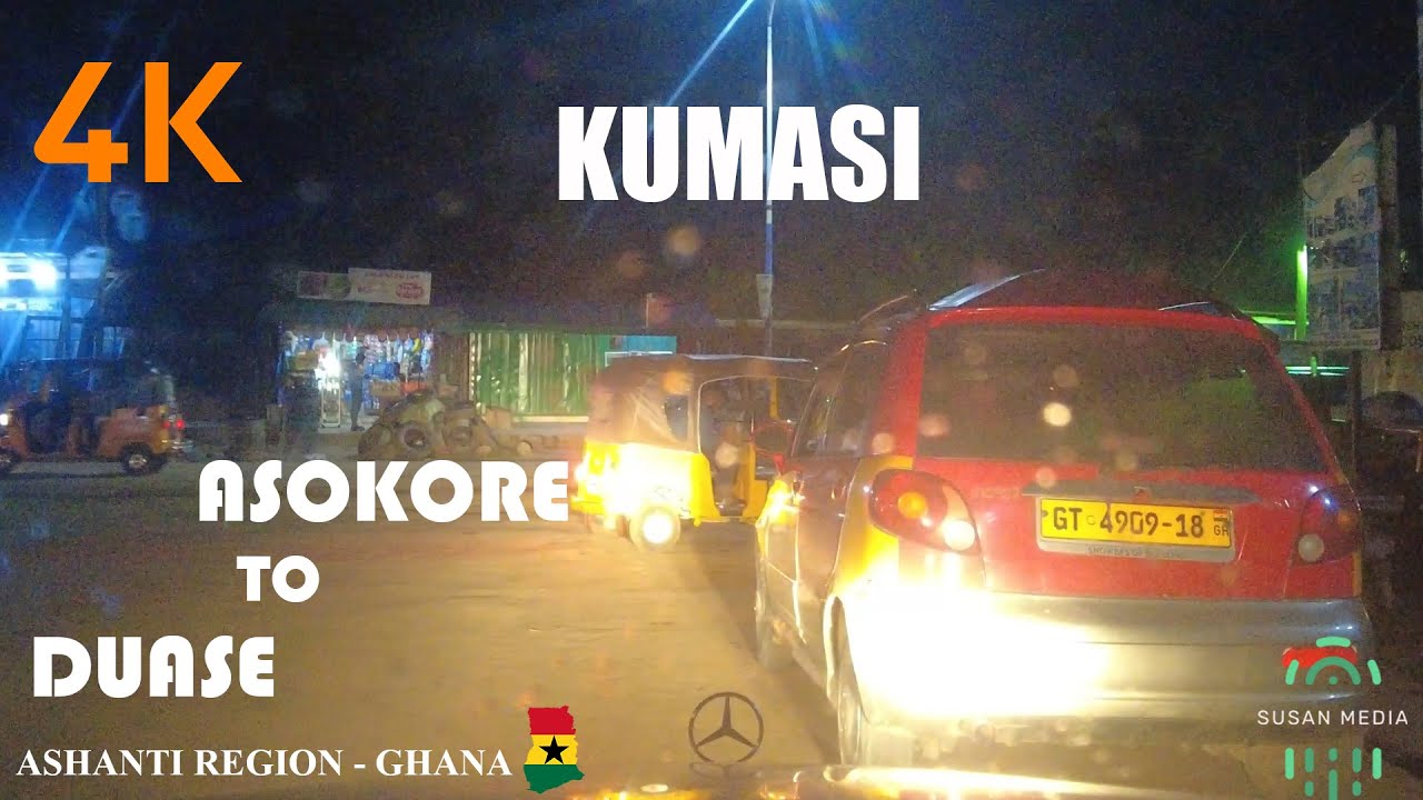 Duase New Site Drive To Asokore Mampong via Sepe Tinmpong Kumasi Ghana 4K
