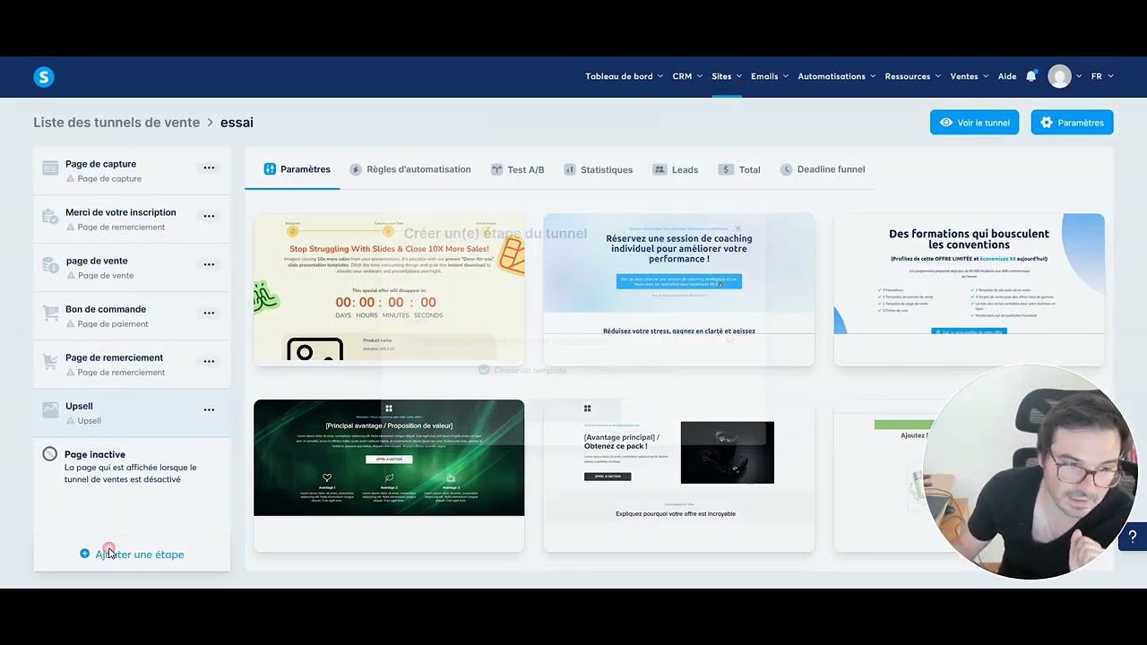 Comment cr&eacute;er un tunnel de vente (funnel) sur Syst&egrave;me io ?