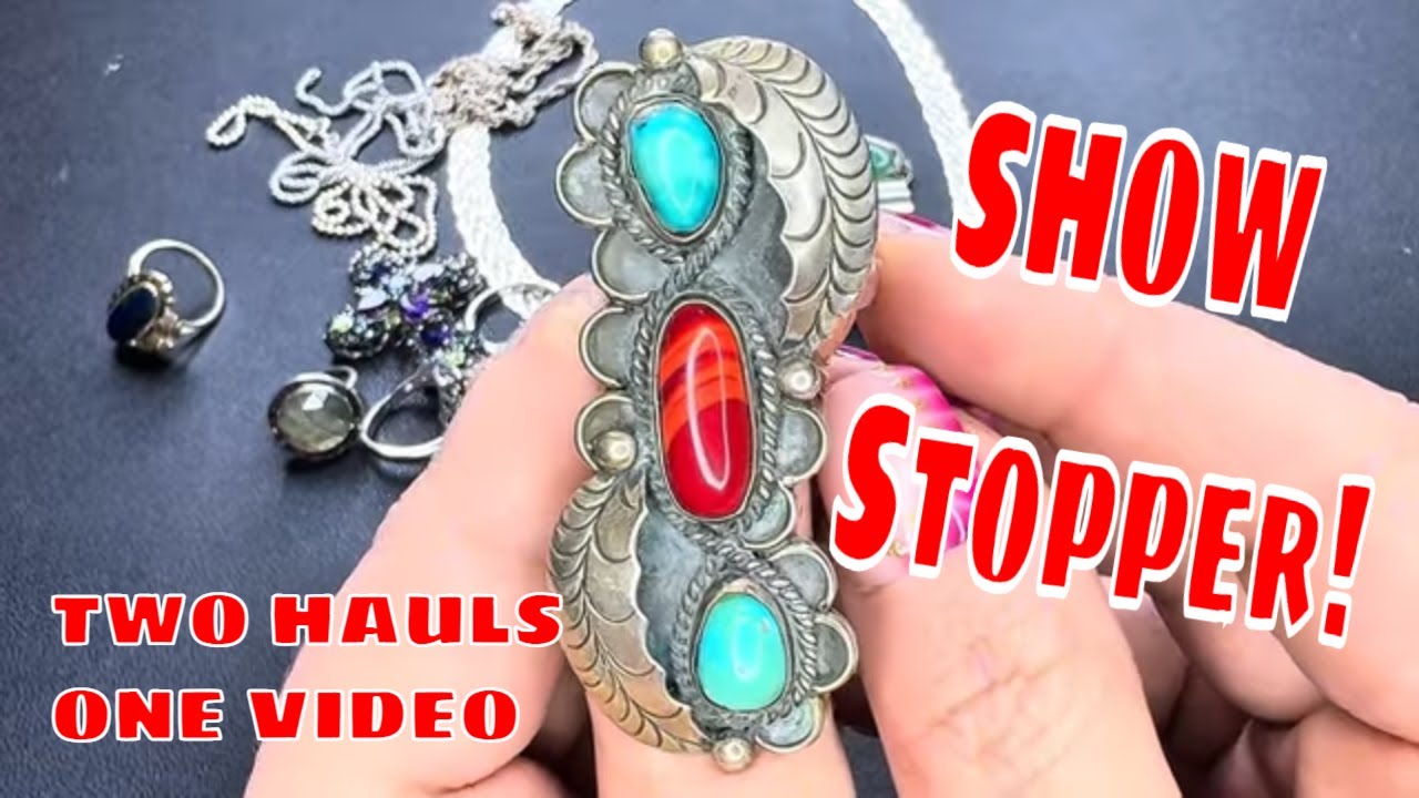 Two Amazing Vintage Jewelry Hauls In One Video! Check Out The Native American Jewelry!