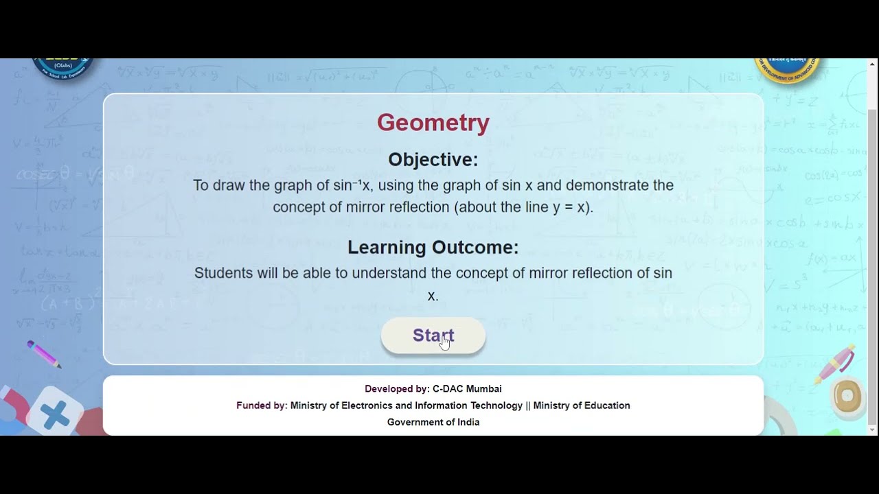 Graph of sin inverse x using graph sin x