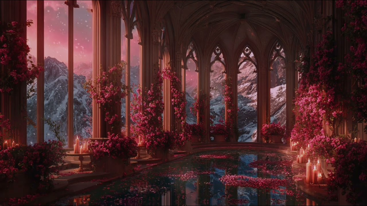 Warm Winter Sanctuary ❄️ 8 Hours Gentle Dark Academia Piano & Snowy Ambience