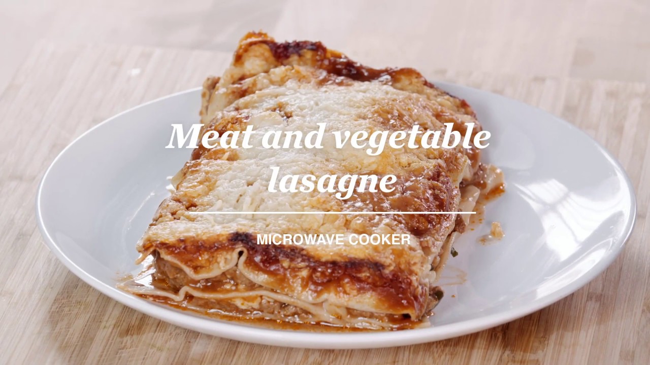 Meat and vegetable lasagne - Microwave Cooker | Recipes with Lékué