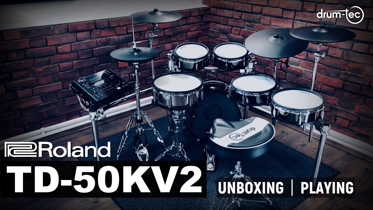 Roland TD-50KV2 electronic drums unboxing & playing by drum-tec