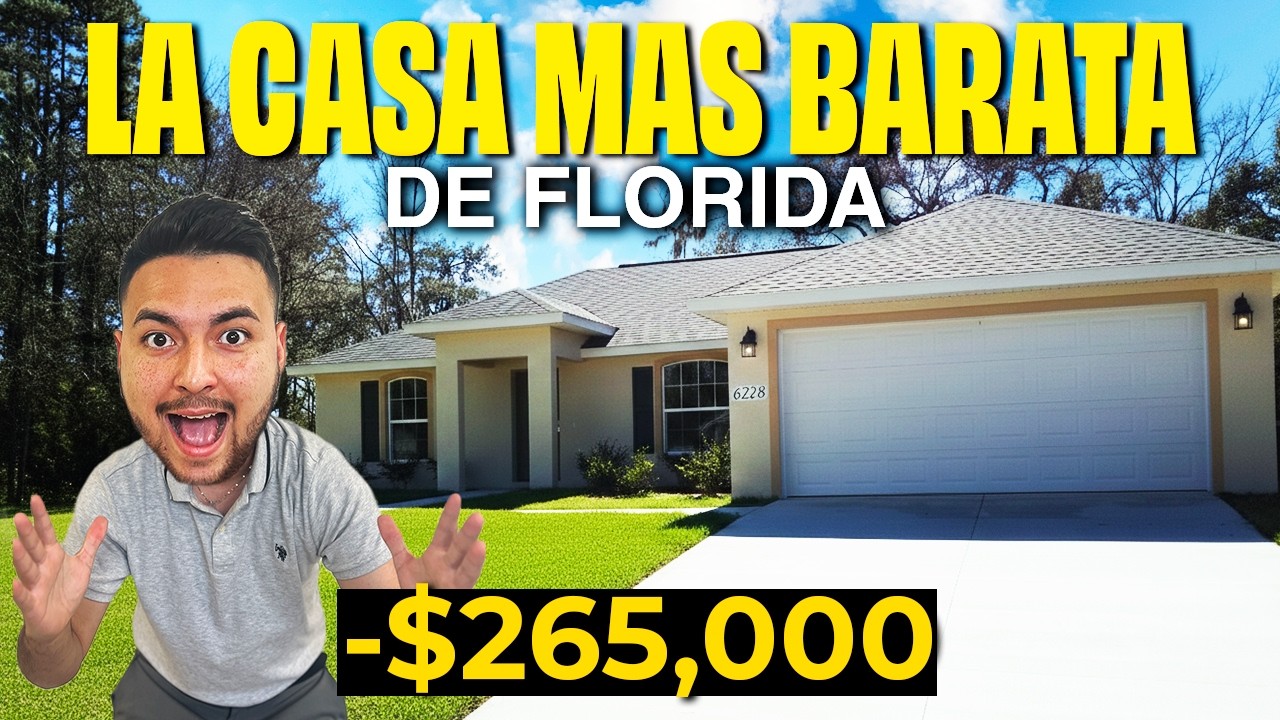 Solo $264,500 por una casa NUEVA sin HOA en Florida (Tour completo)