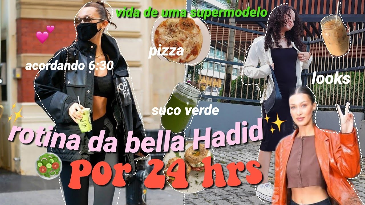 • seguindo a rotina da Bella Hadid por um dia- dieta, looks, skin care routine • 💗🌷