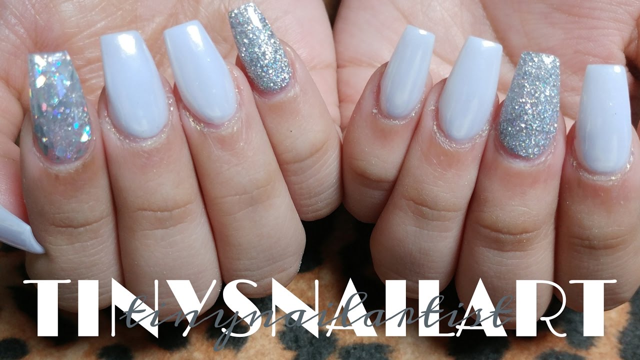 White Pearl Chrome Nails