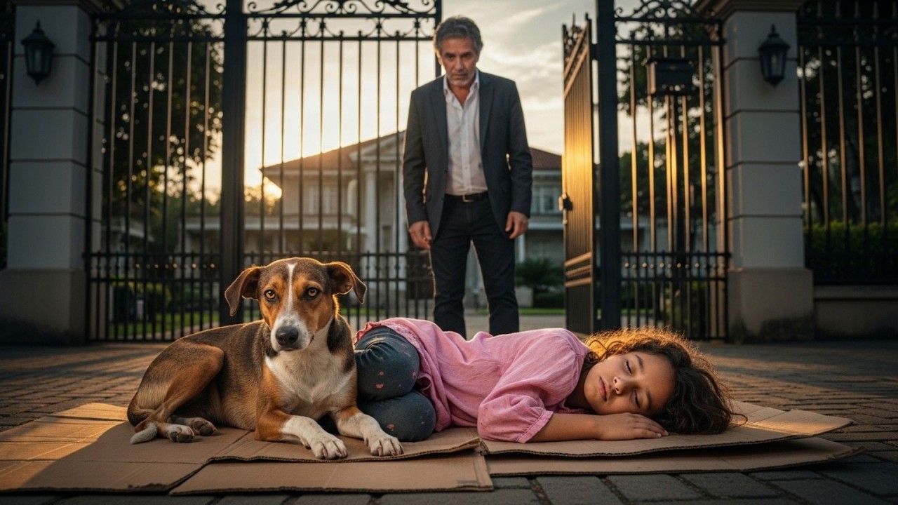 MENININHA DORMIA COM O CACHORRO NA FRENTE DA MANSÃO - MILHONÁRIO VÊ E FICA EM CHOQUE