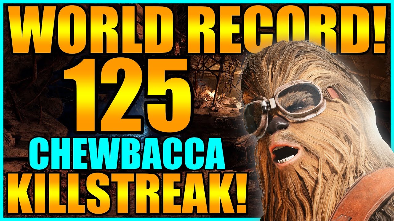 (Old WORLD RECORD!) Star Wars Battlefront 2 - 125 Chewbacca Killstreak (Endor)
