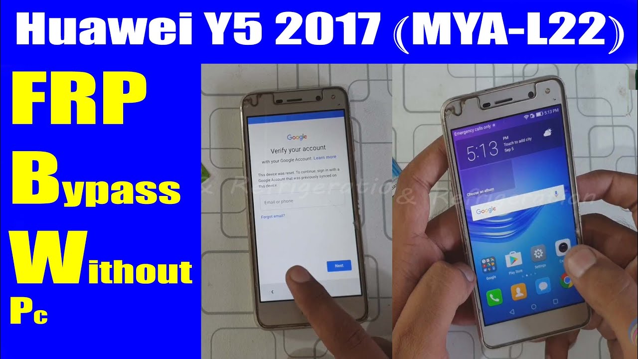 Huawei Y5-2017 (MYA-L22) FRP Bypass Google Account Without PC | Urdu Hindi