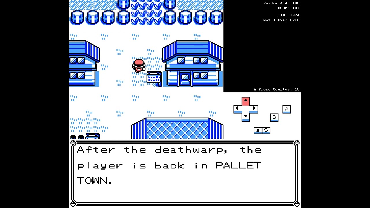 Pokemon Blue ABC TAS - 29 A Presses / 15:02
