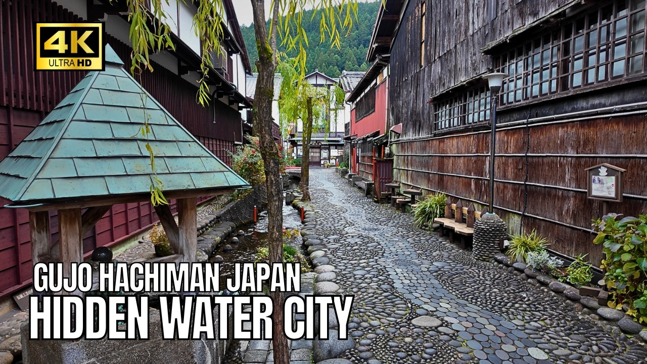 GIFU JAPAN 4K ASMR Walking Tour - Gujo Hachiman: After the Rain in Historic WATER CITY 【4K HDR】