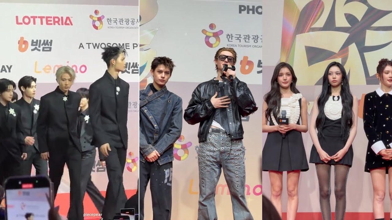 Enhypen, Riize, Aespa, Cortis, &team, TXT, Alldayproject & More At SBS Gayo Daejeon 2025 red carpet 