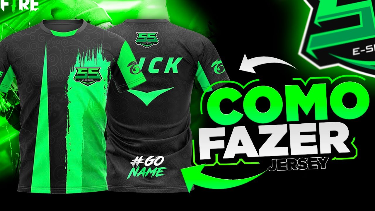 COMO FAZER CAMISA JERSEY AVANÇADA DE TIME DE FREE FIRE PELO CELULAR! PASSO A PASSO TUTORIAL 2021 PS!
