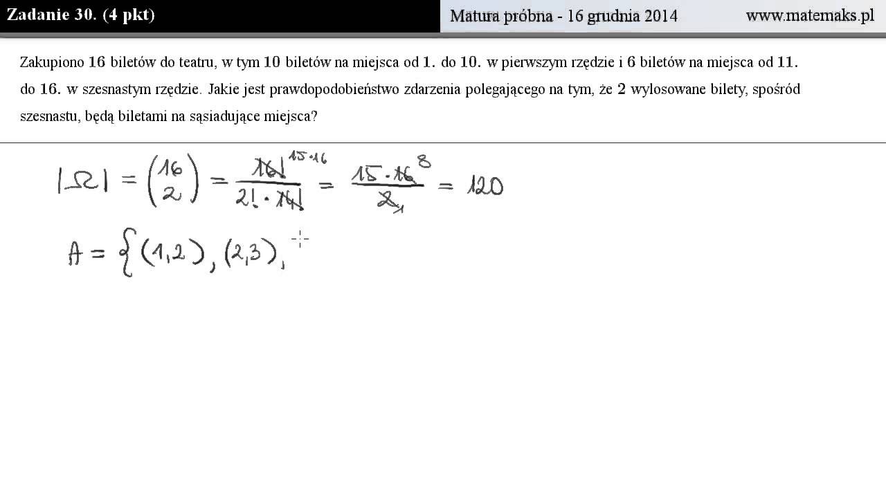 Zadanie 30 - matura próbna - grudzień 2014