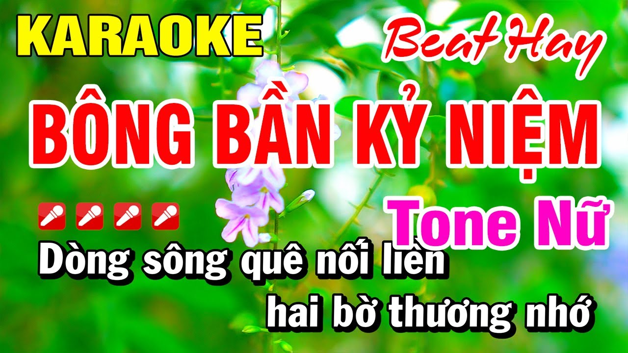 Karaoke Bông Bần Kỷ Niệm (Beat Hay) Nhạc Sống Tone Nữ | Hoài Phong Organ