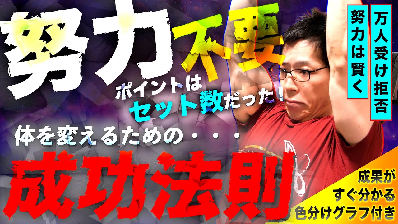 【筋トレ】多セットは無駄!? 努力と成果の法則性を知れば、あなたの筋肉はもっと育つ!
