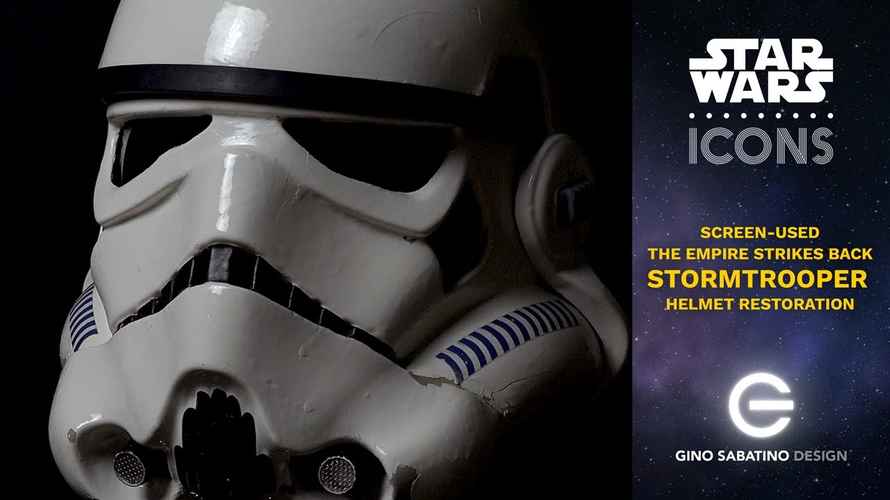 ORIGINAL SCREEN-USED STAR WARS THE EMPIRE STRIKES BACK STORMTROOPER HELMET RESTORATION