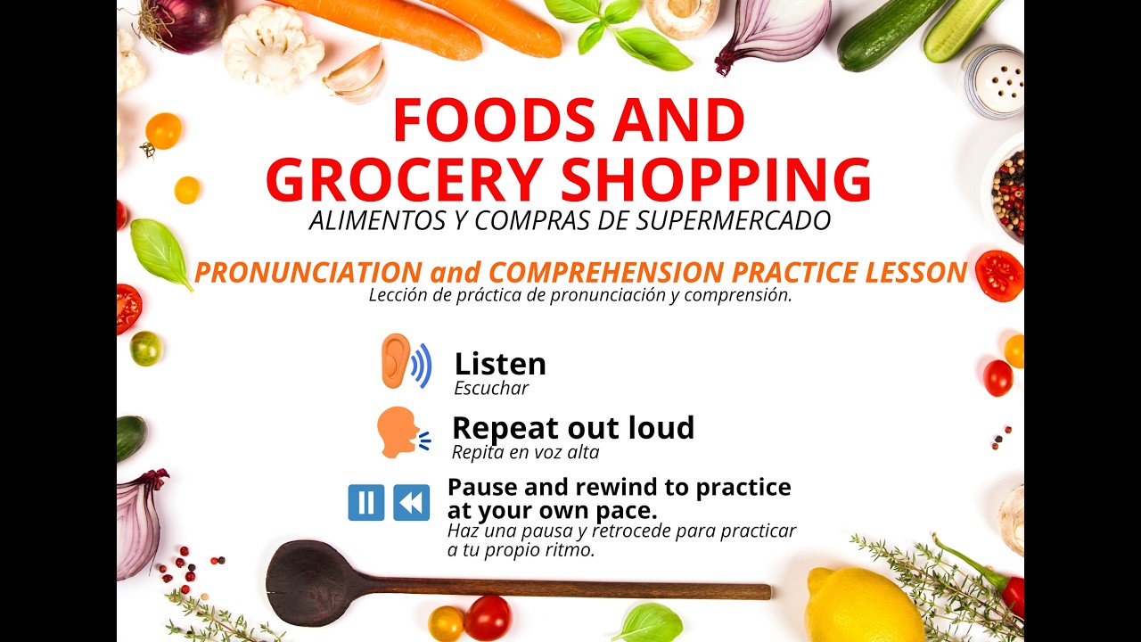 FOODS AND GROCERY SHOPPING | ELEVATED ESL FOR EVERYDAY LIVING™️