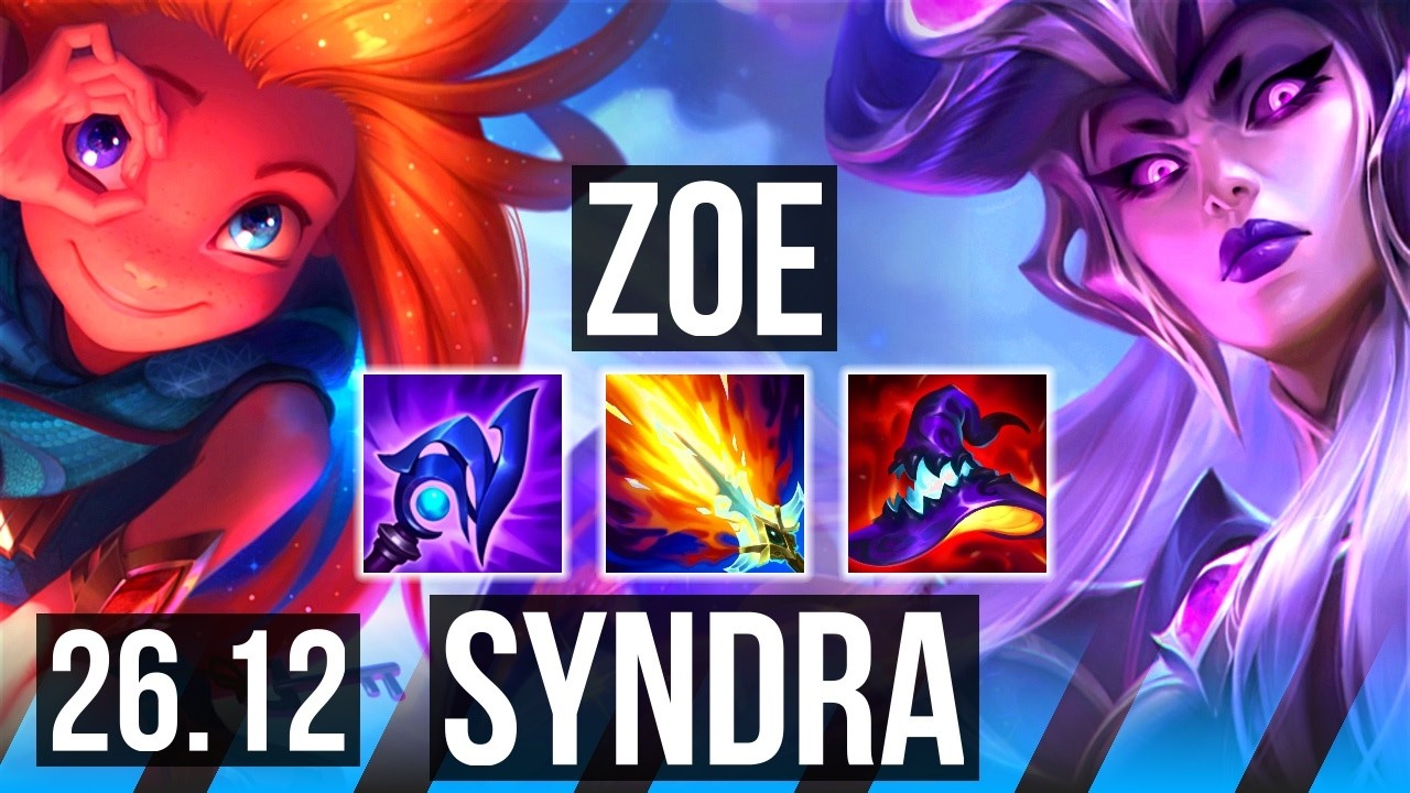 ZOE vs SYNDRA (MID) | Perfect KDA: 16/0/6 | KR Challenger | 26.12
