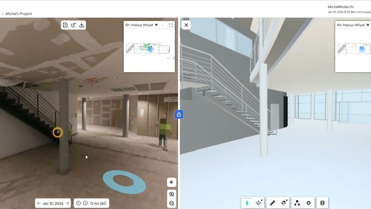 BIM Construction management, Insta 360 + @OpenSpaceAi