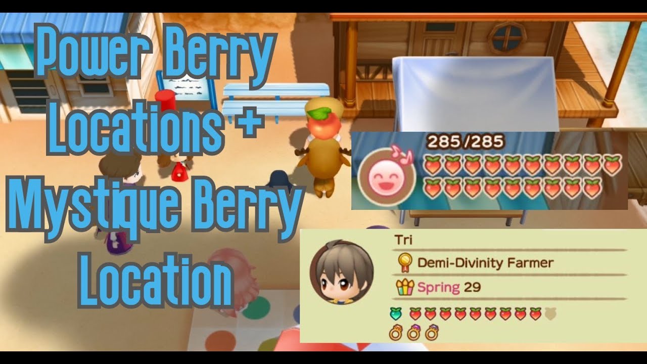Power Berry Locations in Story of Seasons: Friends of Mineral Town!