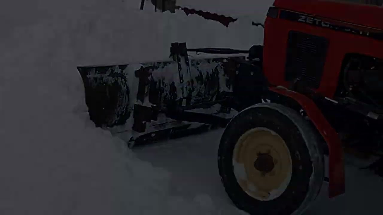 Zetor 5211 odśnieżanie zima 2026 lubelskie dźwięk silnika snow winter work cold engine sound #shorts