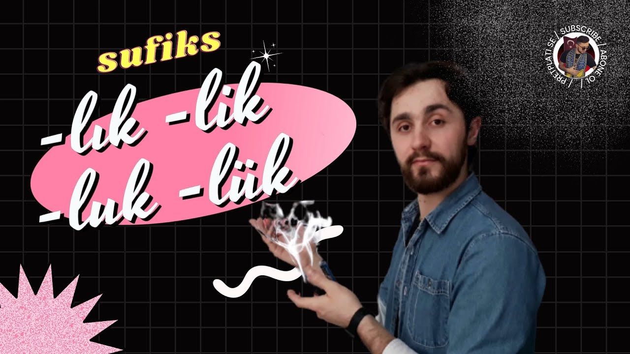 Turski sufiksi -lık -lik -luk -lük ( Türkçe Ekler ) A2 level #sPrevodom
