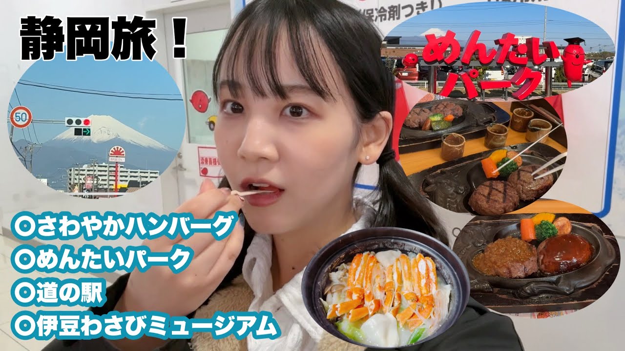 【静岡旅】1日目！さわやかのハンバーグが最高すぎた。めんたいパークも行ったよ〜