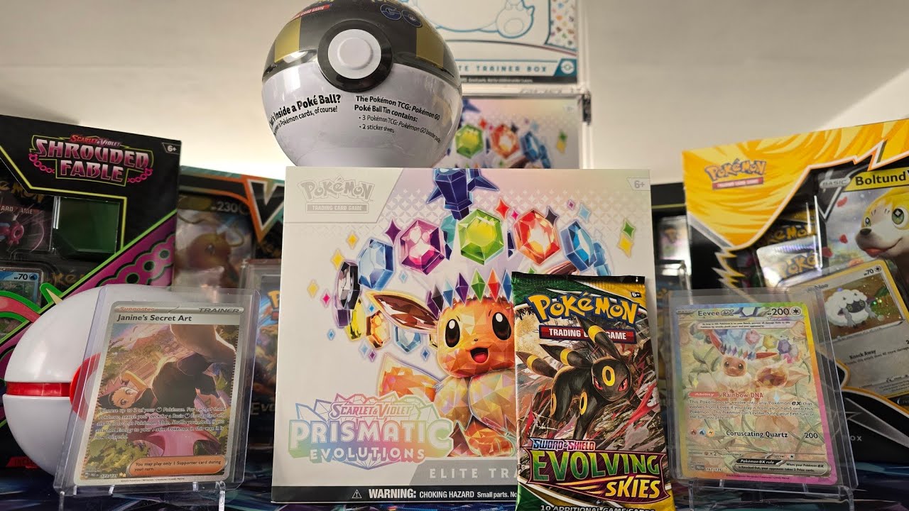 Unboxing Prismatic Evolutions Elite Trainer Box! Ditto Reveal?! & Evolving Skies Pack!