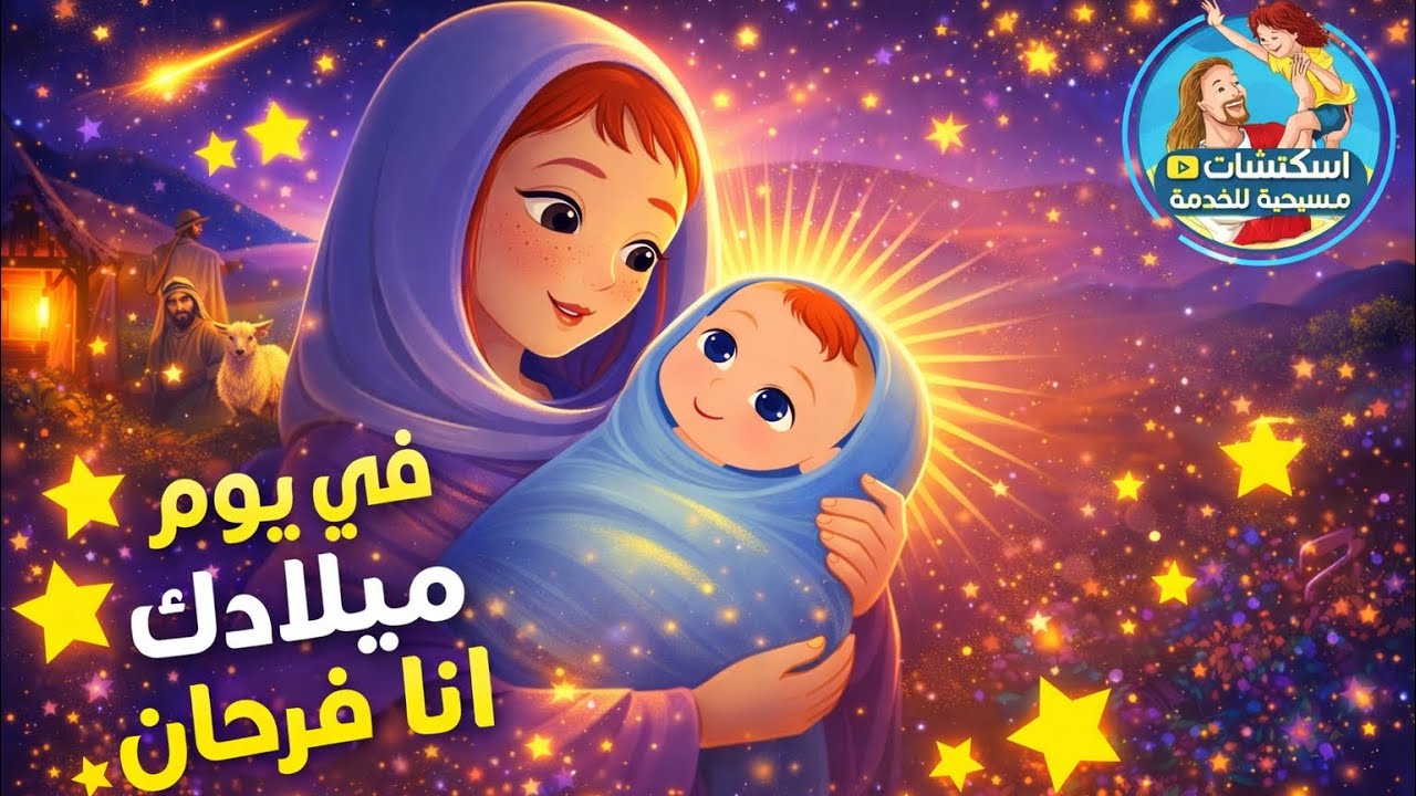 ترانيم عيد الميلاد : في يوم ميلادك انا فرحان (كرتون)