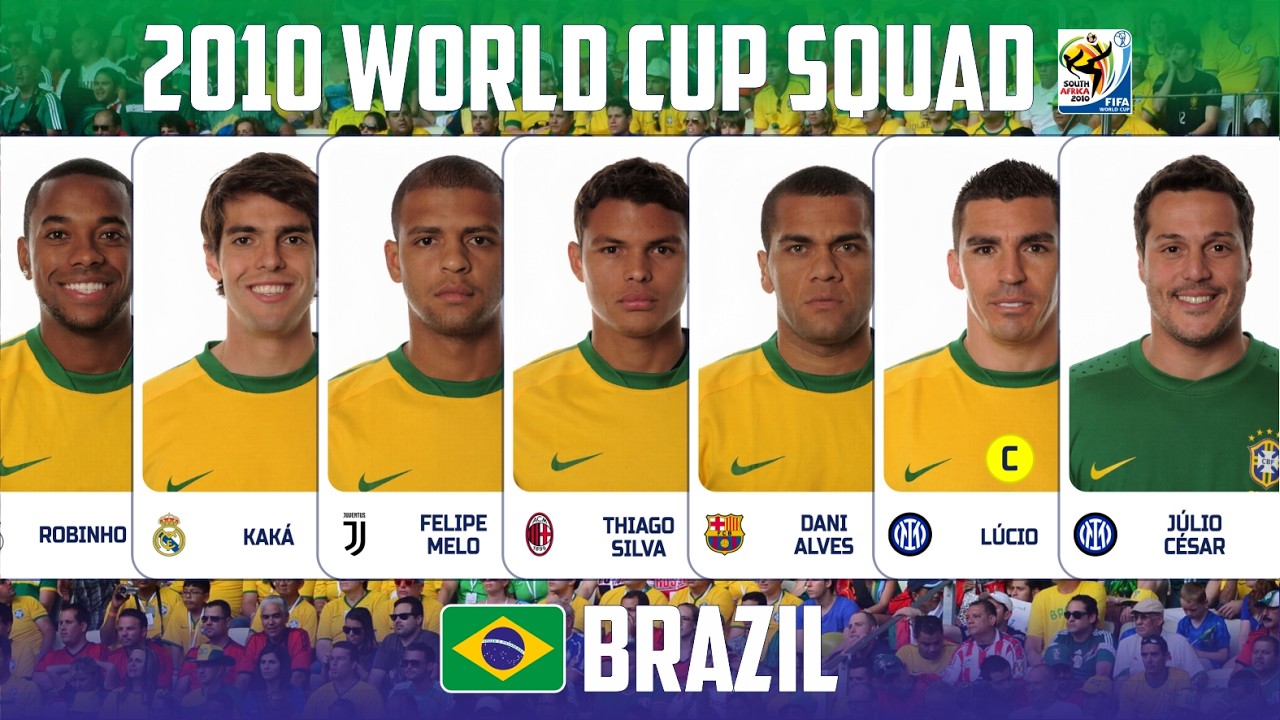 BRAZIL 2010 WORLD CUP FULL SQUAD