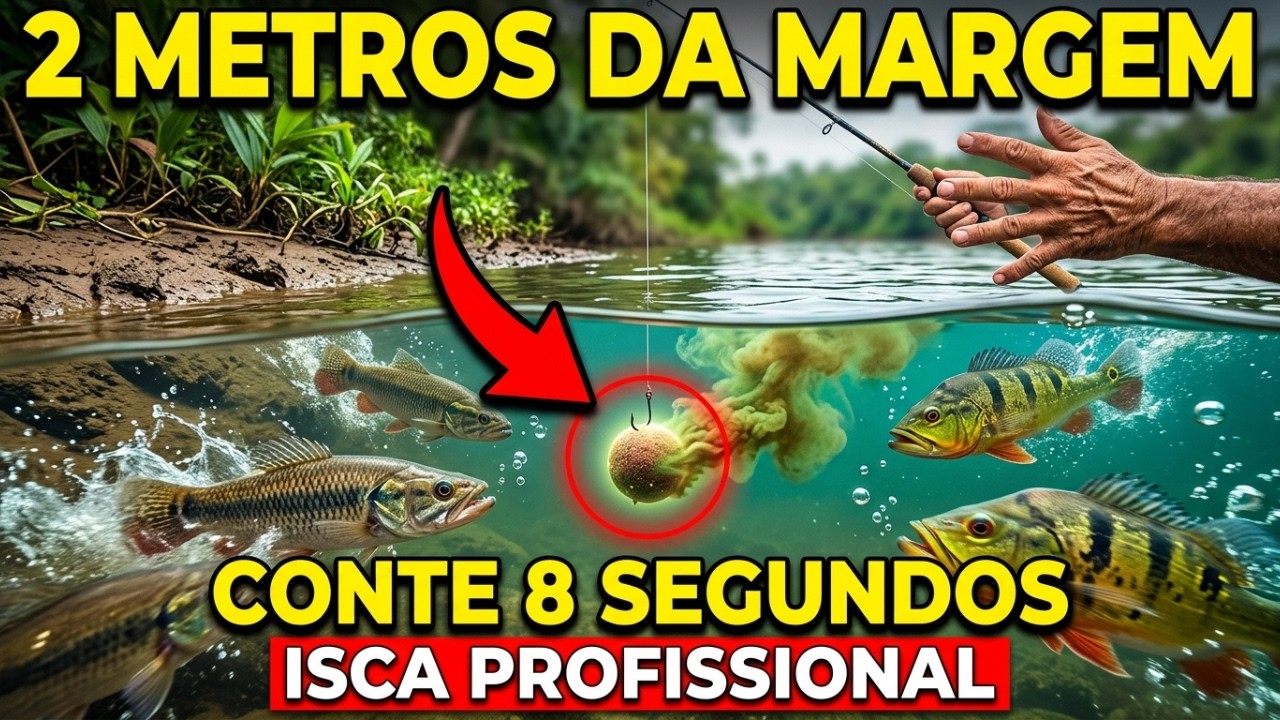 Lance A Isca A 2 Metros Da Margem e Conte 8 Segundos. Esse Intervalo Separa Quem Pesca De Quem Não