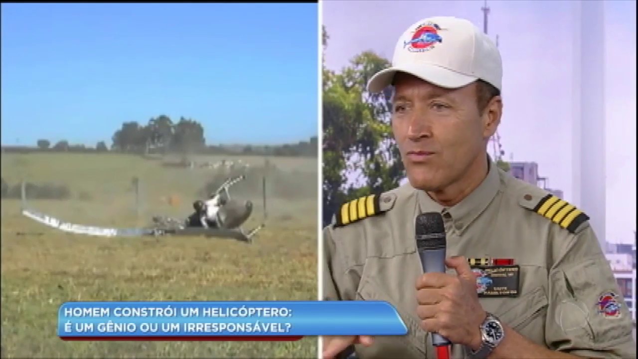 Homem causa acidente com helicóptero que construiu